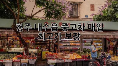 청주 내수읍 중고차 매입, 최고가 보장!